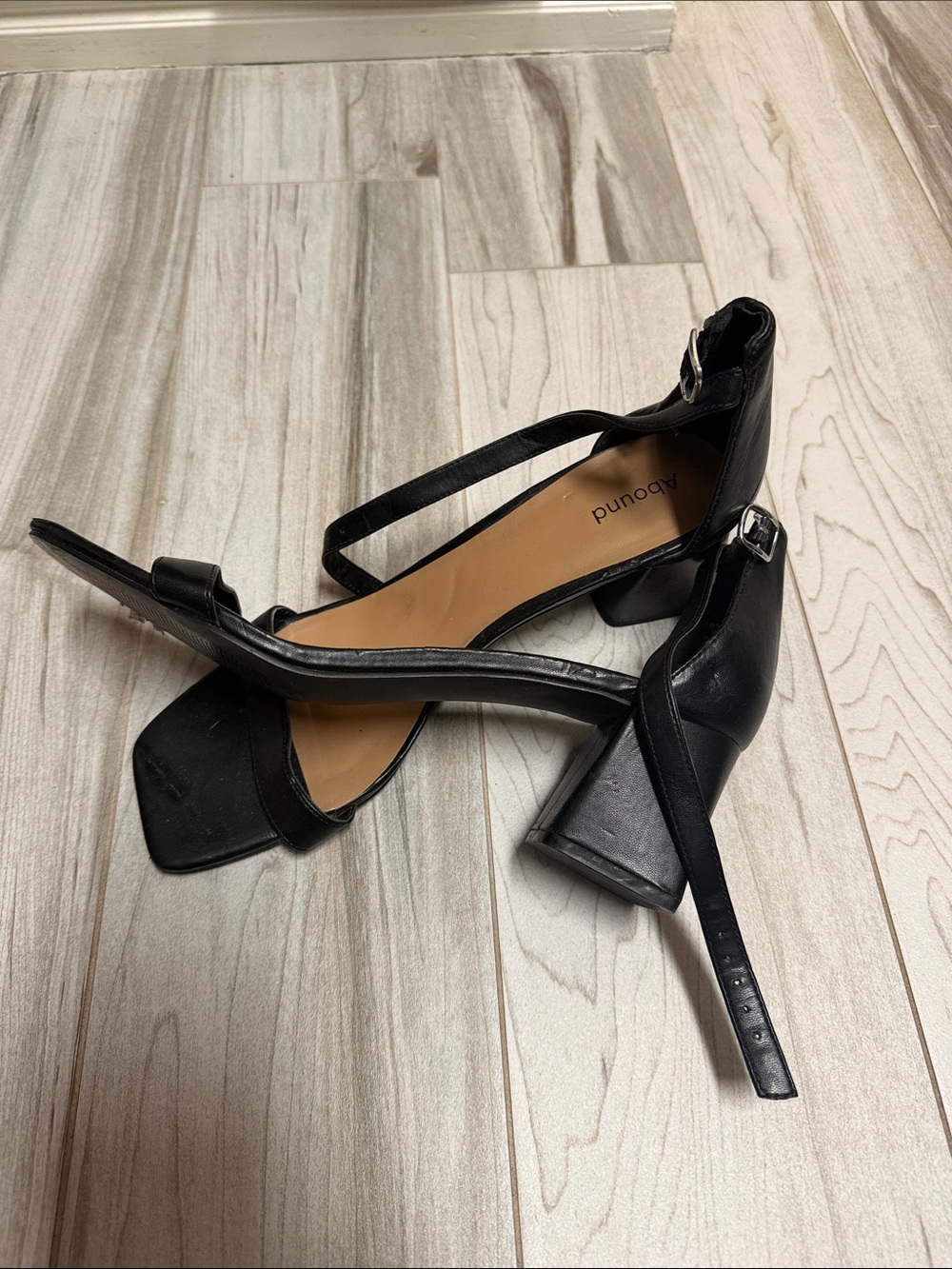 Abound Black Sandals Heels Size 11